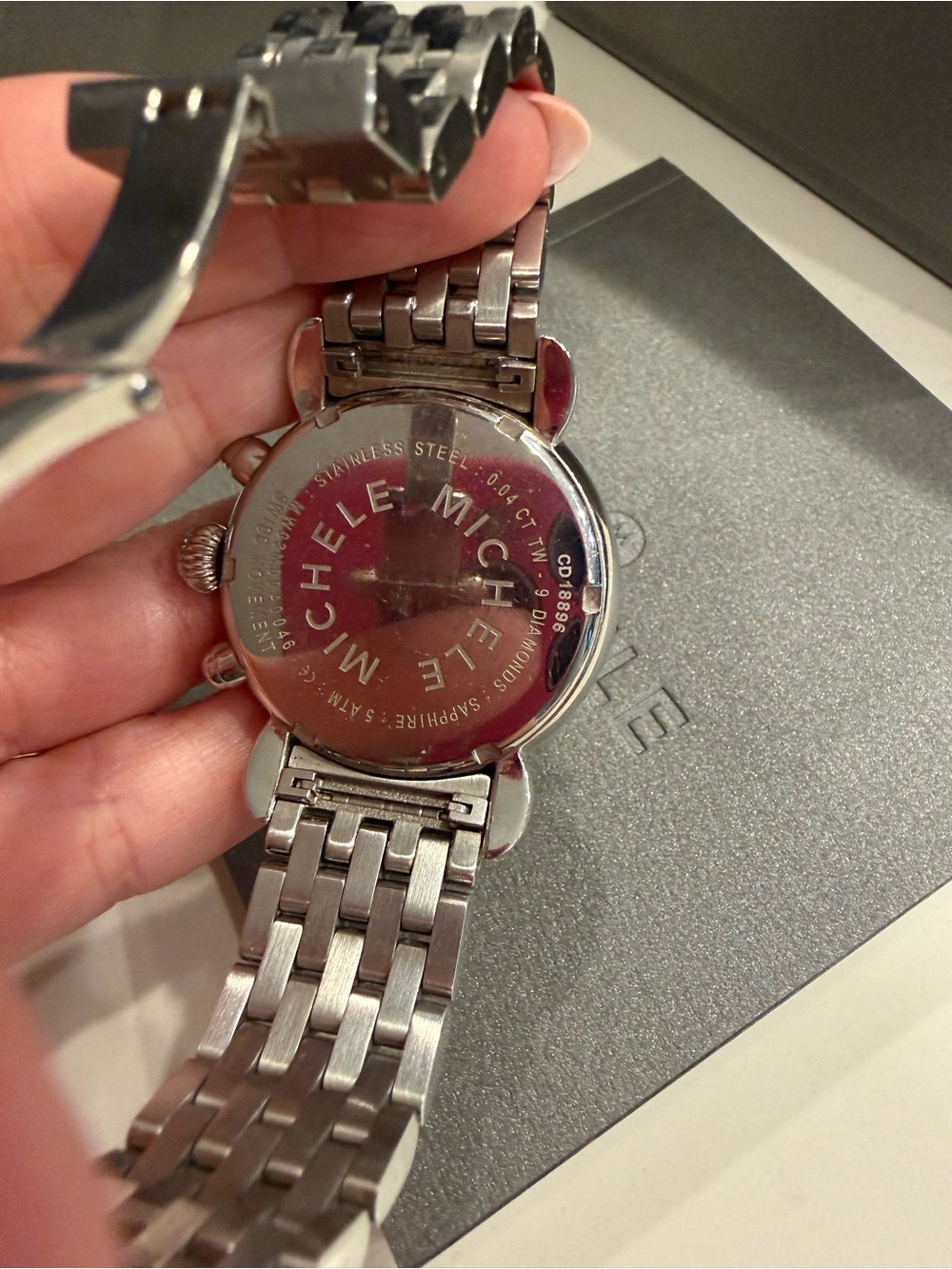 Michele CSX Silver Chronograph with Diamond - Picture 5 of 12